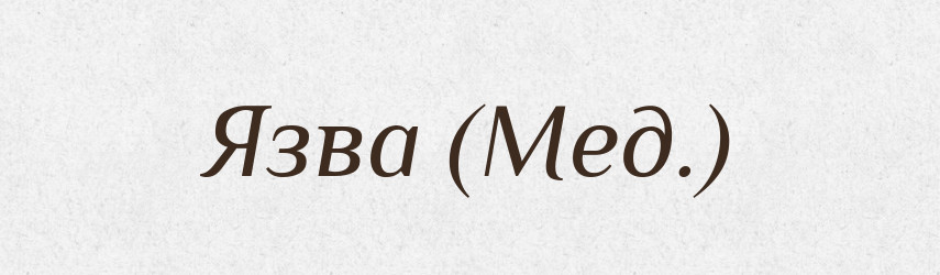 Язва (Мед.) — Словник чужомовних слів і термінів