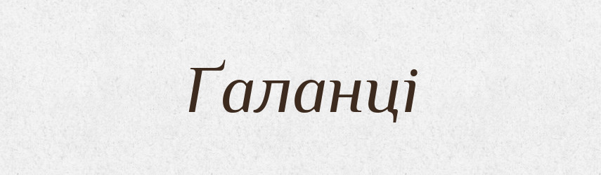 Ґаланці — Словник чужомовних слів і термінів